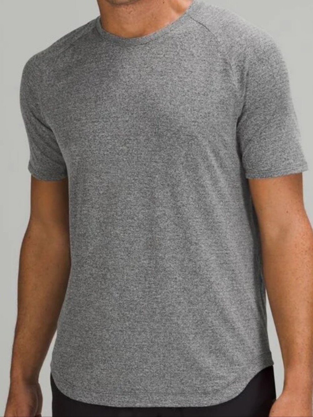 Lululemon Men’s Heather Gray Drysense Short-sleeve Training Shirt 2XL
